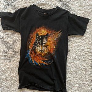Vintage Harley Davidson Wolf and Eagle Shirt Size Small